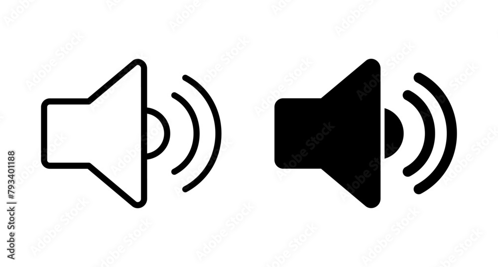 Speaker icon vector isolated on white background. Volume icon. Loudspeaker icon vector. Audio. Sound Speaker icon vector isolated on white background. Volume icon. Loudspeaker icon vector. Audio. Sound