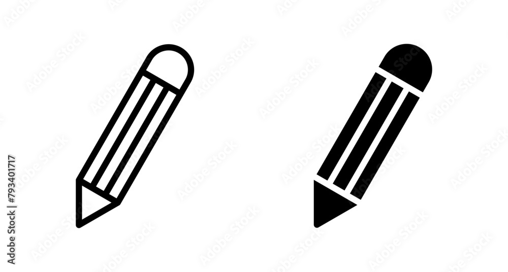 Pencil icon vector isolated on white background. Pencil vector icon Pencil icon vector isolated on white background. Pencil vector icon
