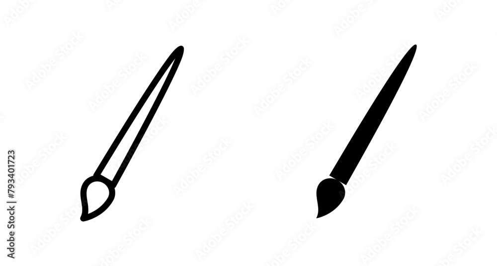 Paint icon vector isolated on white background. Paint brush vector icon. Paint roller icon Paint icon vector isolated on white background. Paint brush vector icon. Paint roller icon