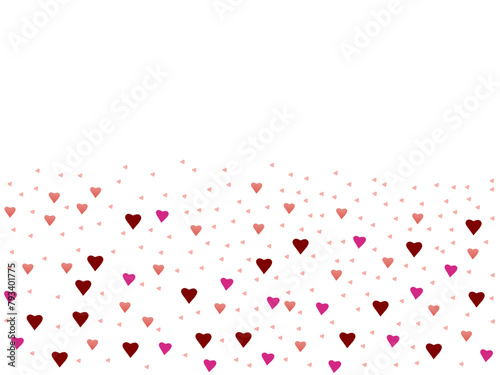 Flying red and pink heart symbols. vector illustration