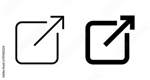 Link icon vector isolated on white background. Link vector icon. External link symbol vector icon. Hyperlink symbol