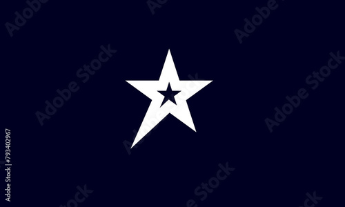 Star Logo Minimalist Modern Black 
