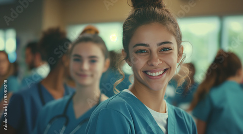 Portrait of a young female student nurse smiling