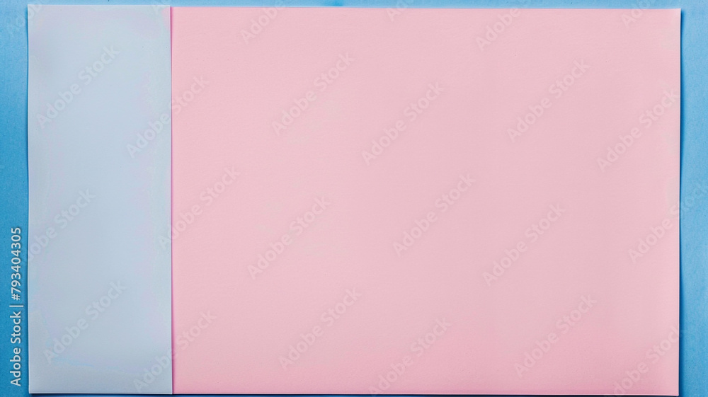 pink background with blue line border