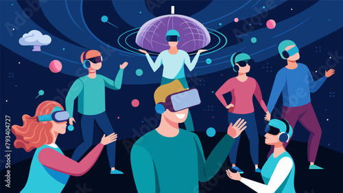 In a virtual reality world a group of gamers use wireless neural energy transfer to fully immerse themselves in the game feeling all of the sensations.