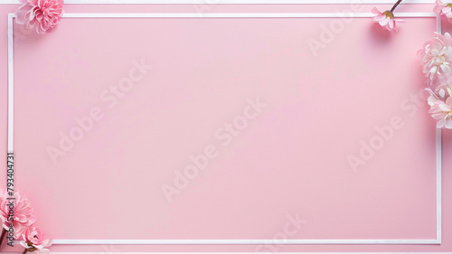 pink background with white borders