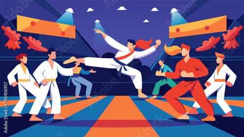 In an intense display of discipline and technique the participants of this international martial arts competition exee flawless forms and