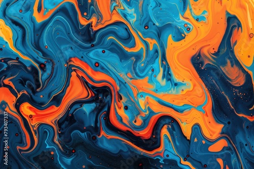 an abstract design of a colorful liquid fluid art acrylic background design