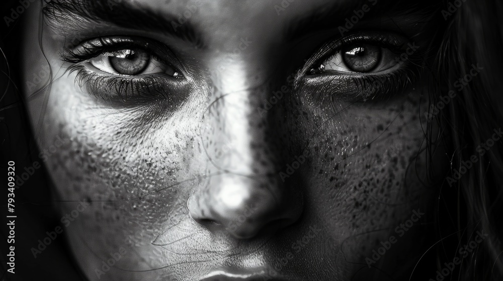 Portraits in black and white generative ai Portraits in black and white generative ai