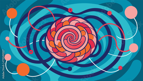 A hypnotic display of loops and swirls mirroring the chaotic but purposeful brain activity during moments of decision making and problem solving..