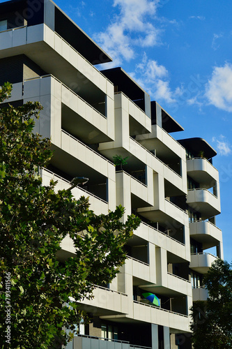 A modern residential block in the suburbs.
