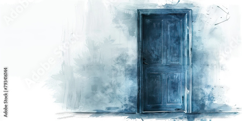 Rejection: The Closed Door and Turned Back - Visualize a closed door with someone's back turned, illustrating the feeling of rejection © Lila Patel