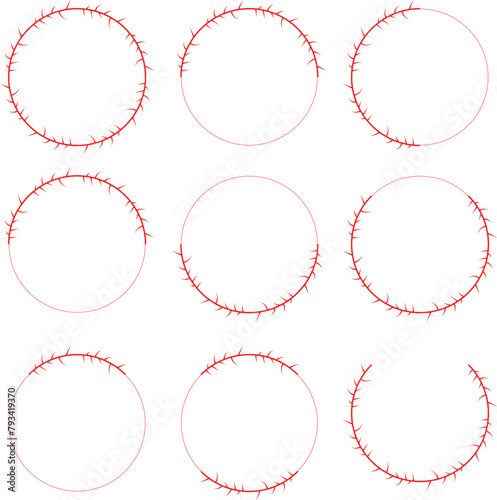illustration of pencil draw strokes on circles
