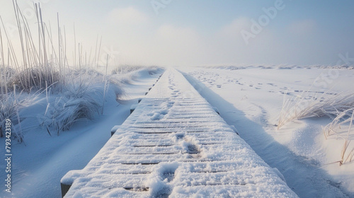 track in the snow