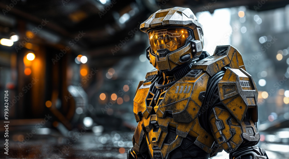 Astronaut in an astronaut suit on the background of the spaceship Astronaut in an astronaut suit on the background of the spaceship