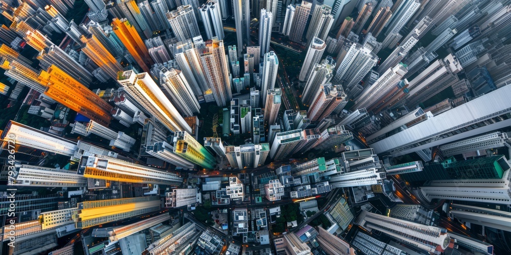 aerial view background. night city metropolis aerial view background. night city metropolis