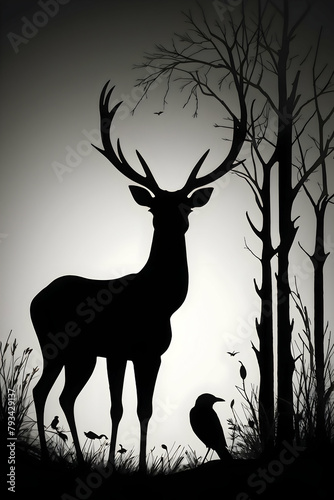Animal Silhoette Black illustration