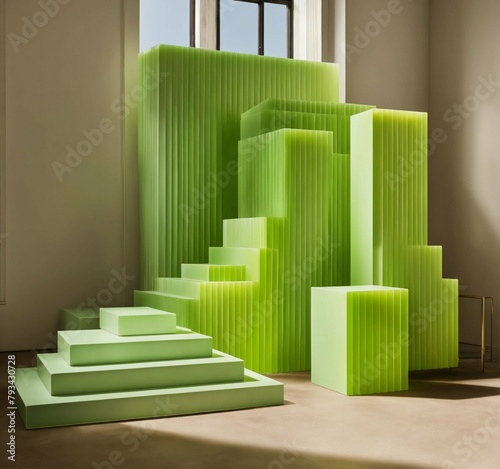 3d render of a staircase