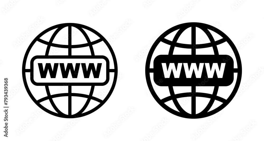 Web icon vector isolated on white background. Website vector icon. Internet world vector Web icon vector isolated on white background. Website vector icon. Internet world vector