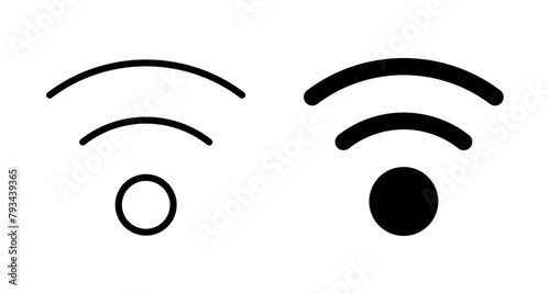 WIFI Icon vector isolated on white background. signal vector icon. Wireless and wifi icon or sign for remote internet access