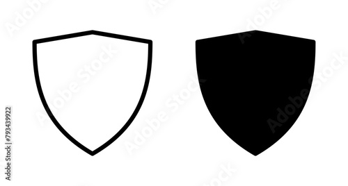 Shield vector vector icon isolated on white background. Protection icon vector. Security vector icon