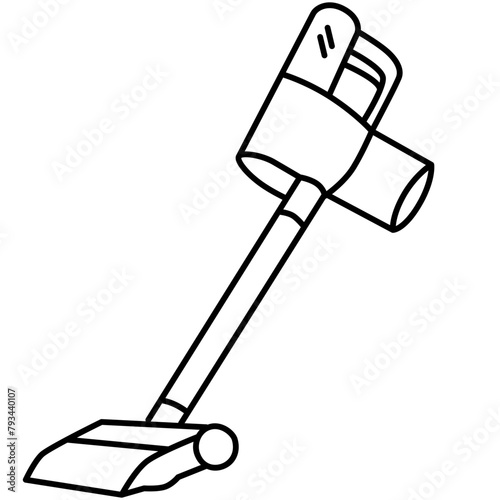 Cordless Vacuum Cleaner handdrawn doodle illustration