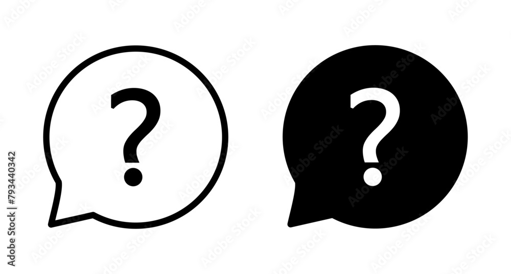 Question Icon vector isolated on white background. Question mark sign. help icon. Faq Question Icon vector isolated on white background. Question mark sign. help icon. Faq
