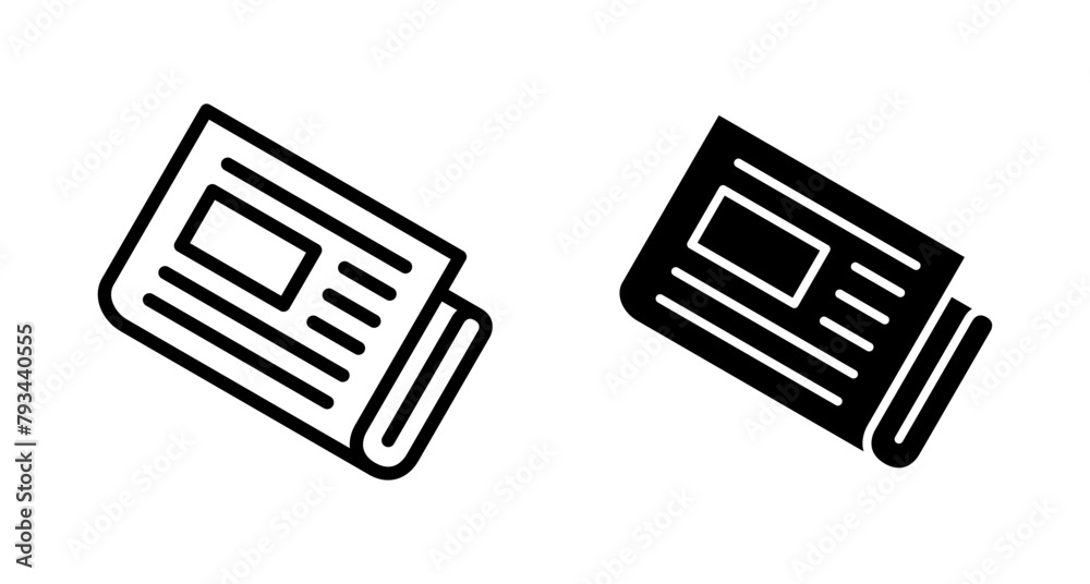 Newspaper icon vector isolated on white background. news paper icon vector Newspaper icon vector isolated on white background. news paper icon vector