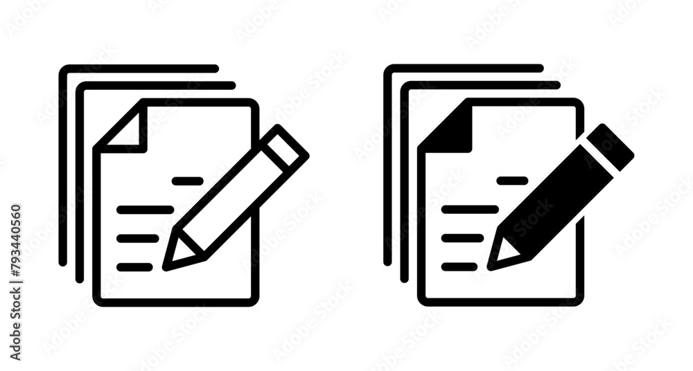 Note icon vector isolated on white background. Taking note icon vector. Edit line icon. Document write. Content writing Note icon vector isolated on white background. Taking note icon vector. Edit line icon. Document write. Content writing