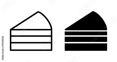Cake icon vector isolated on white background. Cake vector. Birthday cake icon