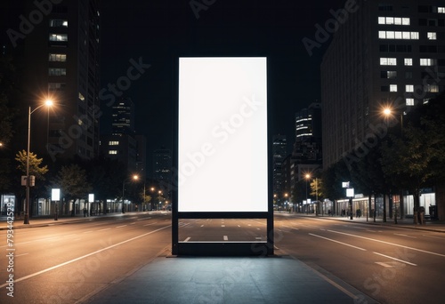 Billboard in the middle of an avenue in the city