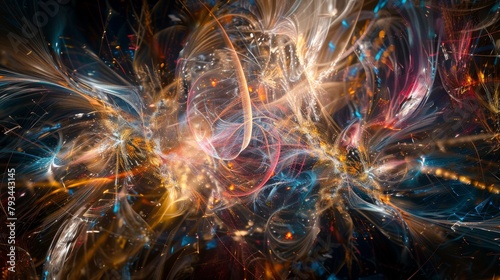 Ethereal Blooms: A Dazzling Abstract Fireworks Display