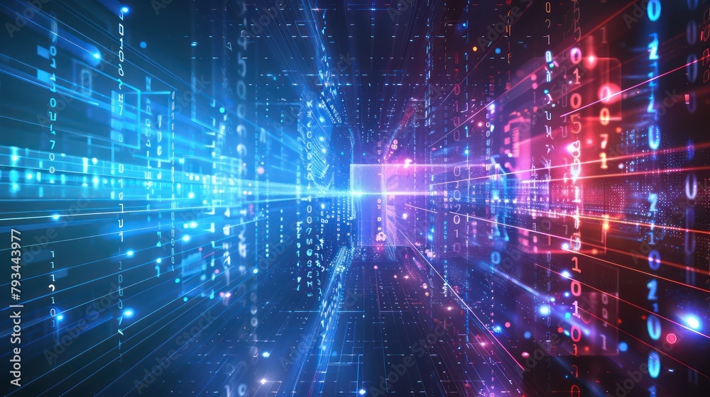 background of futuristic computer network and advanced internet network connection in neon colors background of futuristic computer network and advanced internet network connection in neon colors