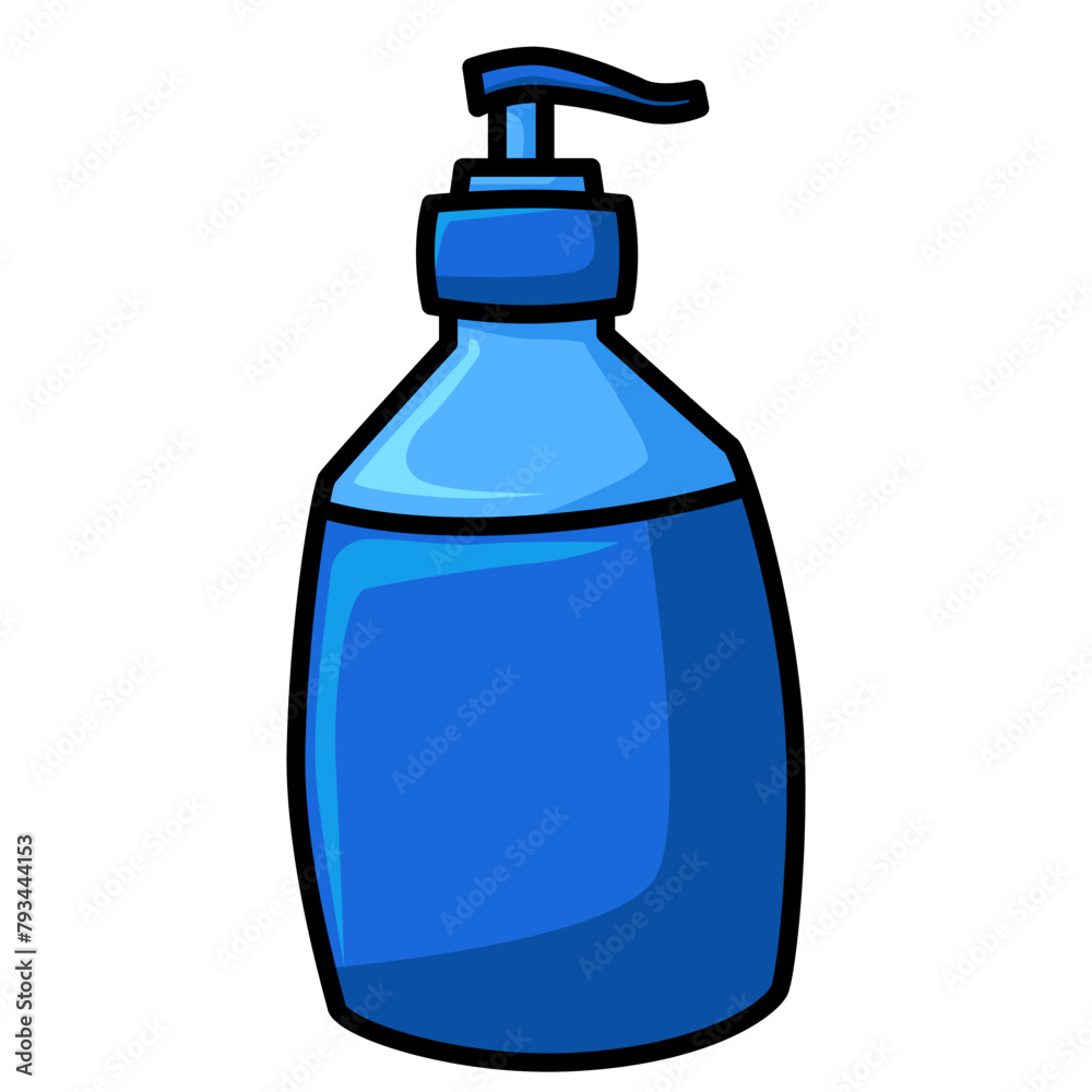 Fototapeta premium Soap Bottle handdrawn doodle illustration