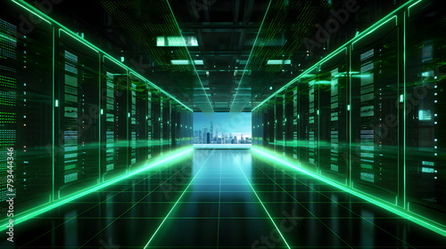 Digital technology futuristic data center abstract graphic poster web page PPT background