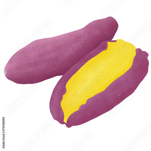 Beni Haruka sweet potato,illustration design.