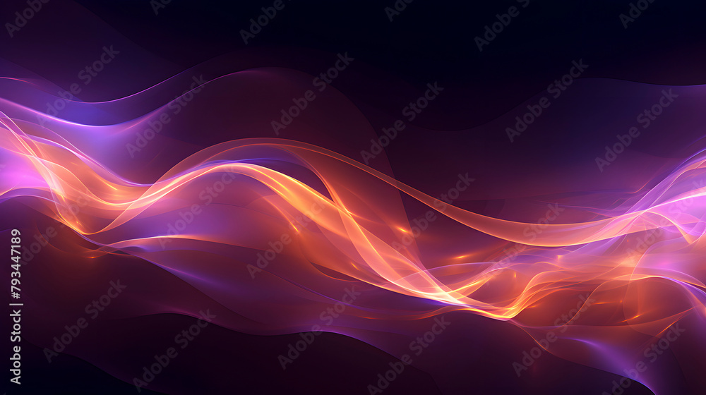 Obraz premium Digital technology purple yellow geometric abstract poster web page PPT background