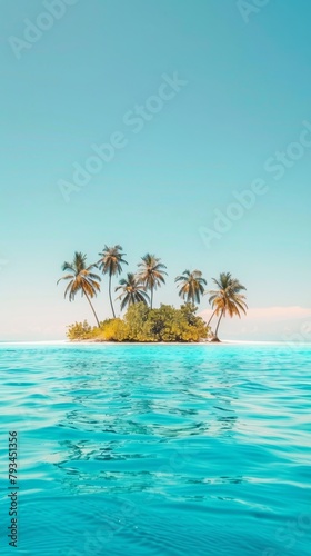 small island in the sea © megavectors