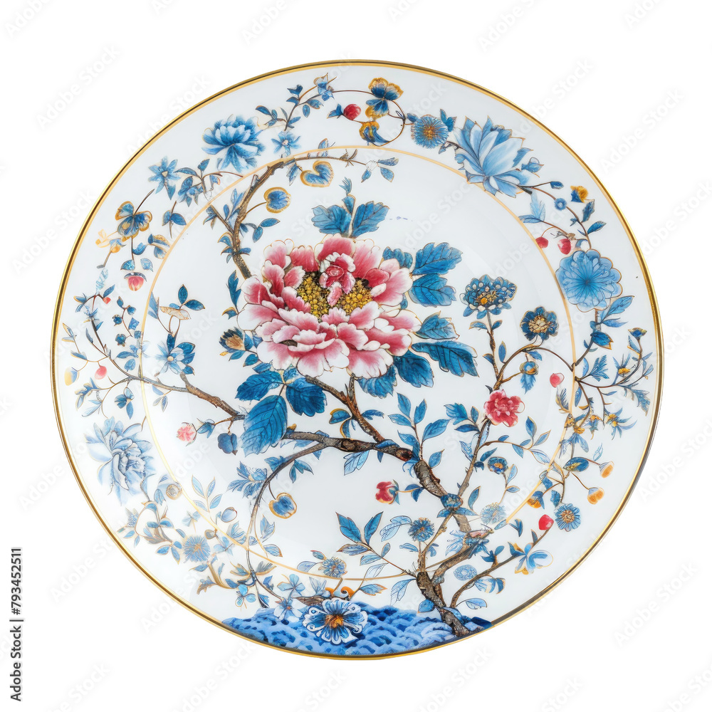 A stunning new plate is showcased against a crisp transparent background standing out in all its beauty on transparent background A stunning new plate is showcased against a crisp transparent background standing out in all its beauty on transparent background