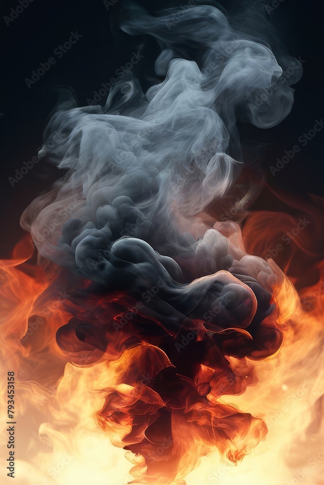 Fototapeta premium fire emoji, energy and power concept, Fire Element