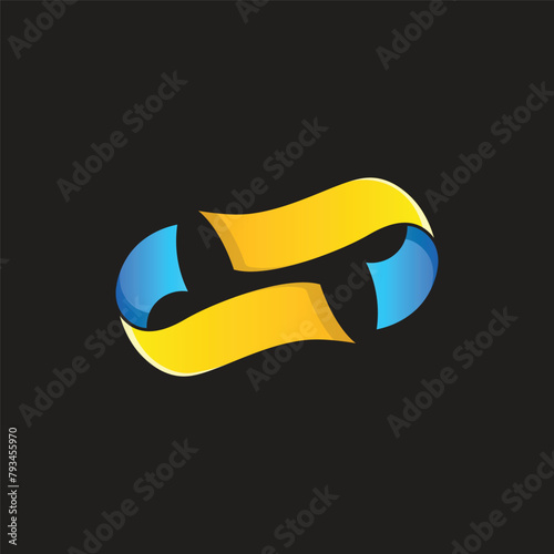 black and yellow ribbon