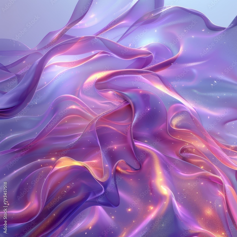 Obraz premium Abstract Fluid Background in Blue and Lime Green with Translucent Glass-like Colors. Stylish and Fashionable Neon Lights and Fluorescent Theme. 4K wallpaper,HD background image