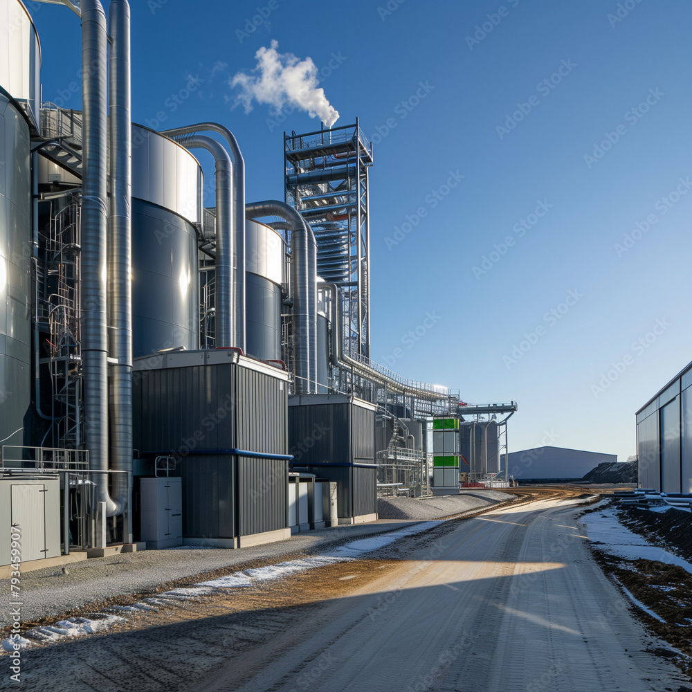 Obraz premium Biomass Plant Improved with Efficient Digesters