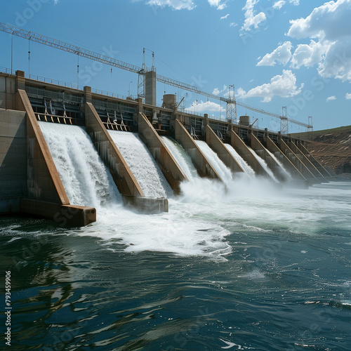 Hydroelectric Dam Enhanced with Advanced Flow Gates