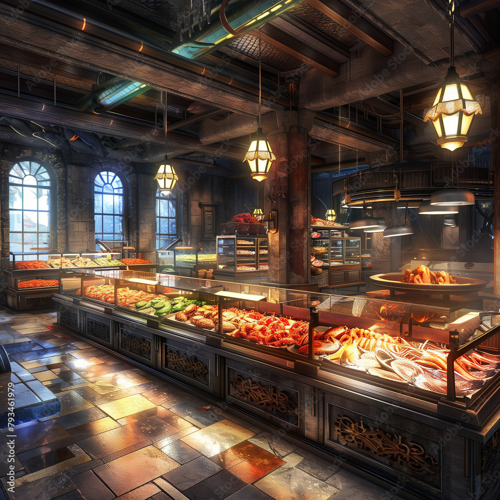 Seafood Market with Elevated Floors for Flood Prevention