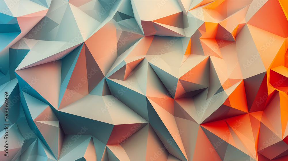 An eye-catching image with a striking orange geometric pattern softened by a calm and neutral background An eye-catching image with a striking orange geometric pattern softened by a calm and neutral background