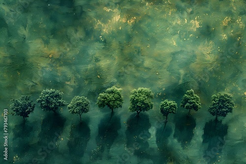 緑のキャンパスと木々の俯瞰イメージ © CrioStudio