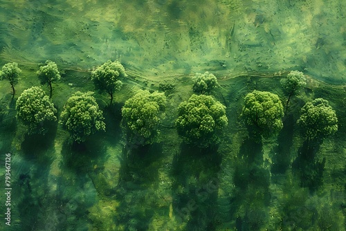 緑のキャンパスと木々の俯瞰イメージ © CrioStudio