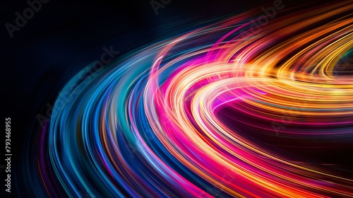 Dreamy Light Trails: Abstract Long Exposure in Vibrant Colors