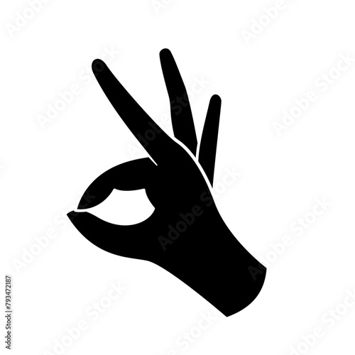 Ok Hand Gesture Icon